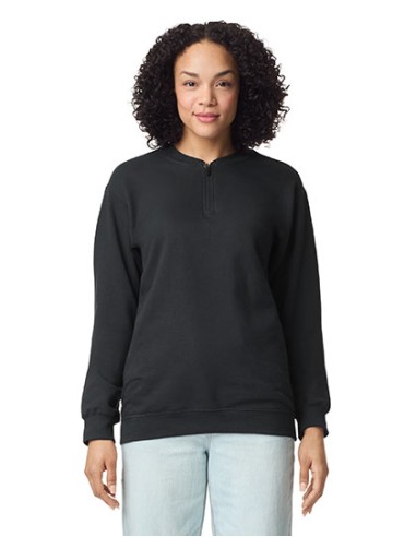 G-SF008-Softstyle® Midweight Adult Fleece 1/4 Zip Sweatshirt